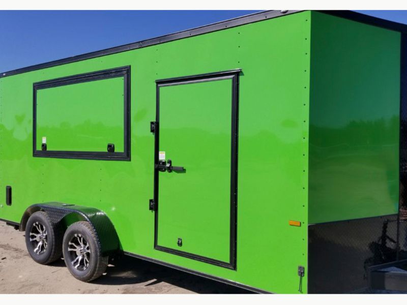 Electric-Green-Enclosed-Trailers